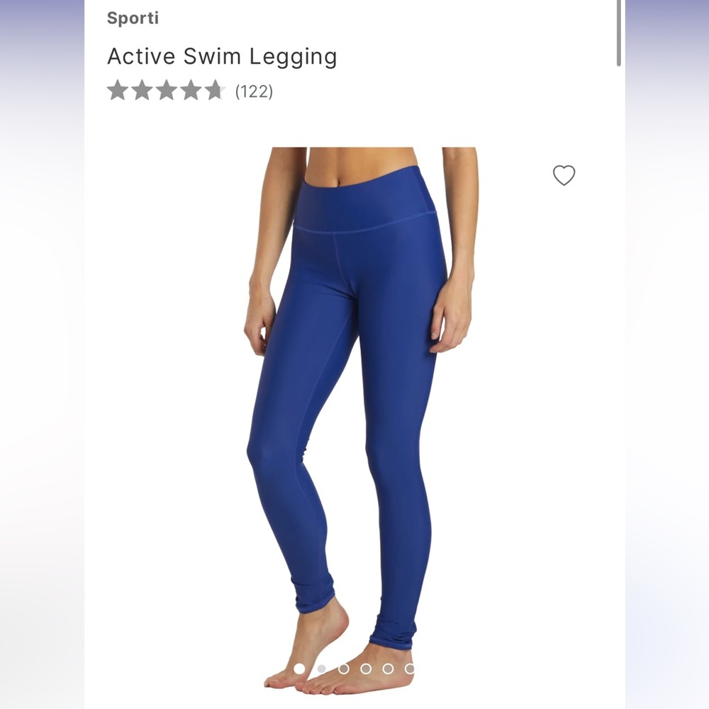 Medium Sporti Active Swim Leggings in Blue Iris. NWT.